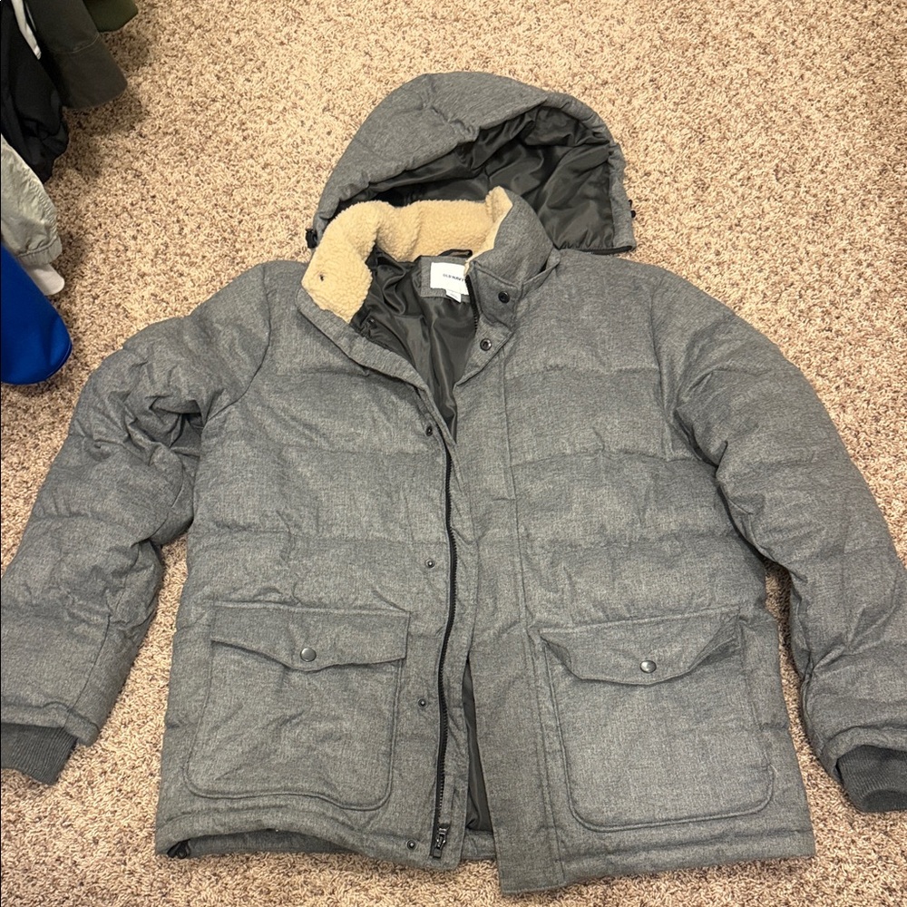 Old Navy Charcoal Puffer Jacket